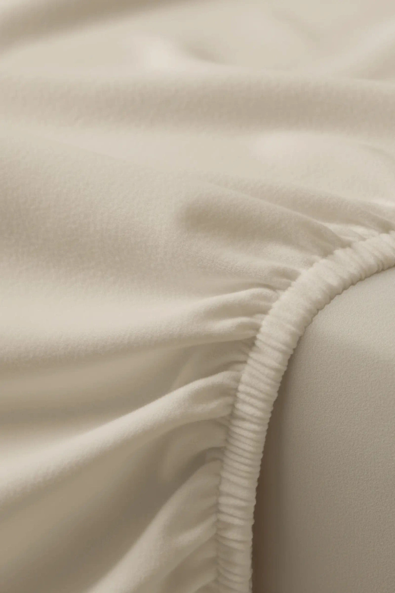 Prześcieradło Flanelowe Jasny Beż Z Gumką