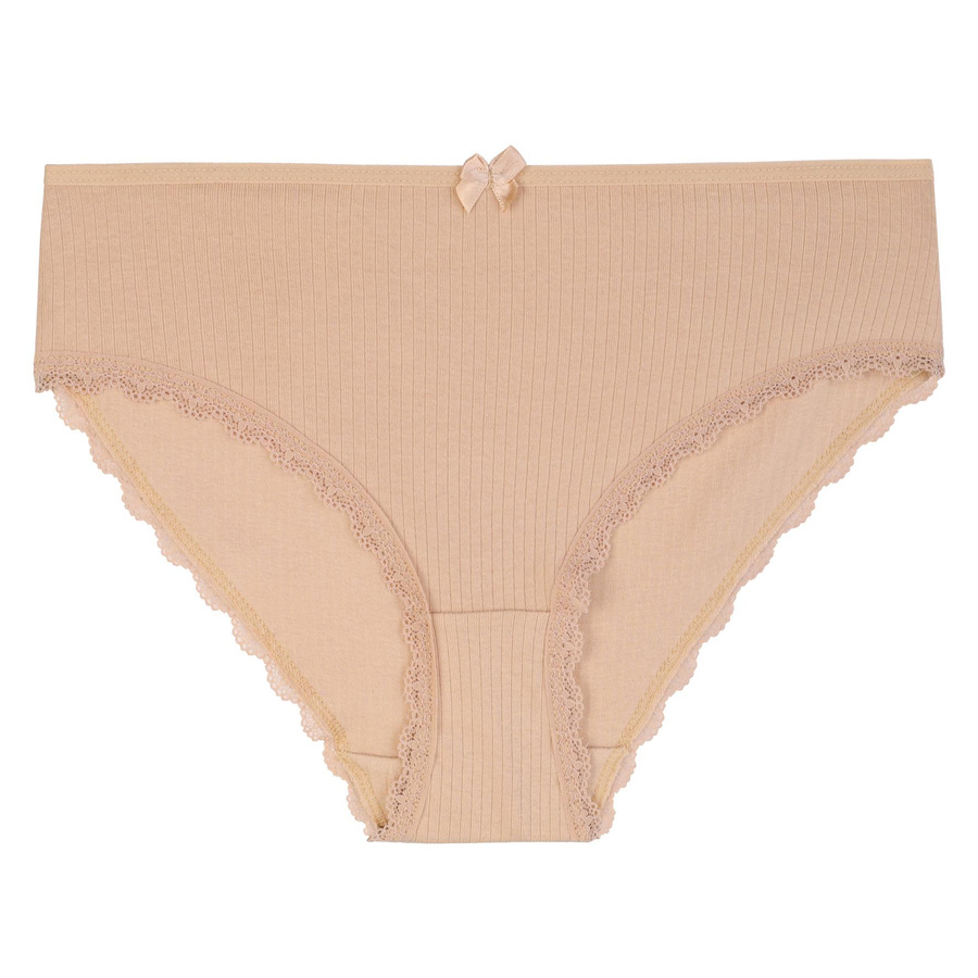 Bawełnianie figi damskie z koronką