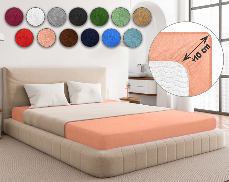 Różowe elastyczne prześcieradło z gumką frotte 100% bawełna Sesto Senso – komfortowy sen