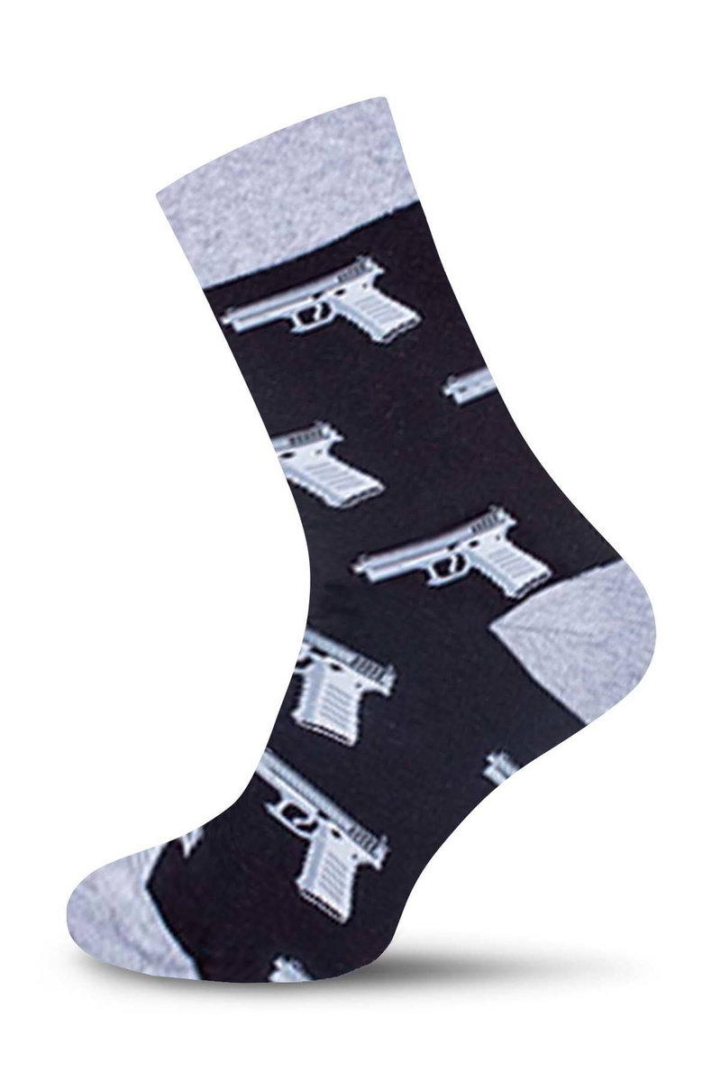 Szare bawełniane skarpety męskie 75% Bawełna model 0125 Milena – wygoda na co dzień