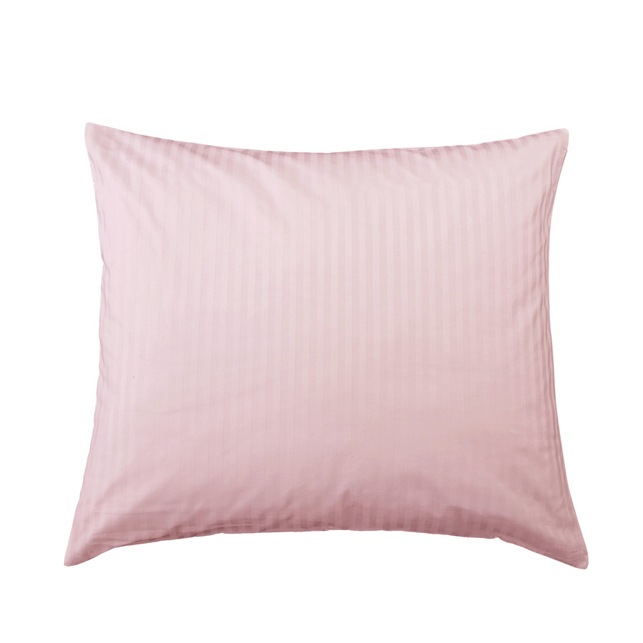 Pudrowa adamaszkowa poszewka  z zamkiem Spod Igły i Nitki – luksusowy komfort snu