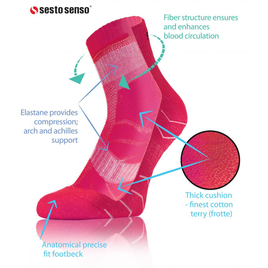 4X Sportowe krótkie skarpety dla biegaczy AMZ