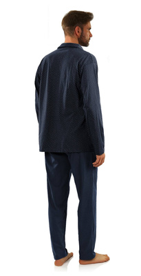 Piżama Męska Rozpinana Długi Rękaw