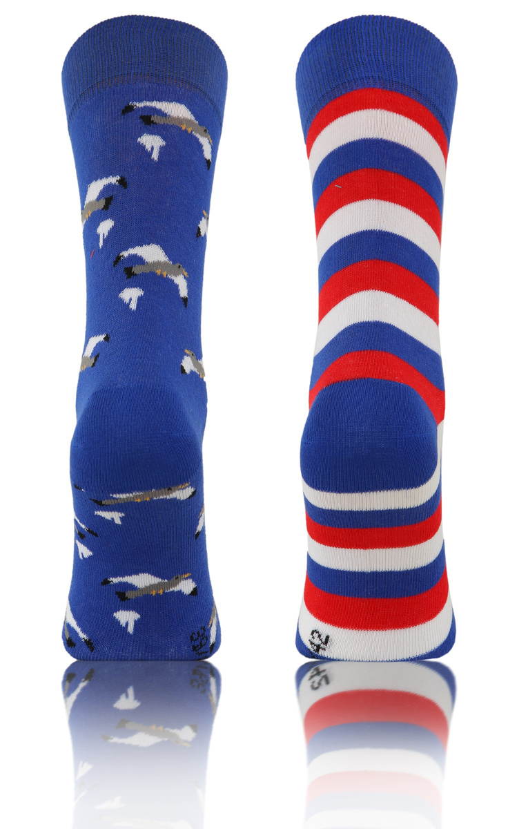 Długie Skarpetki Kolorowe Bawełniane Unisex 90% Bawełna z Zabawnym Wzorem Sesto Senso