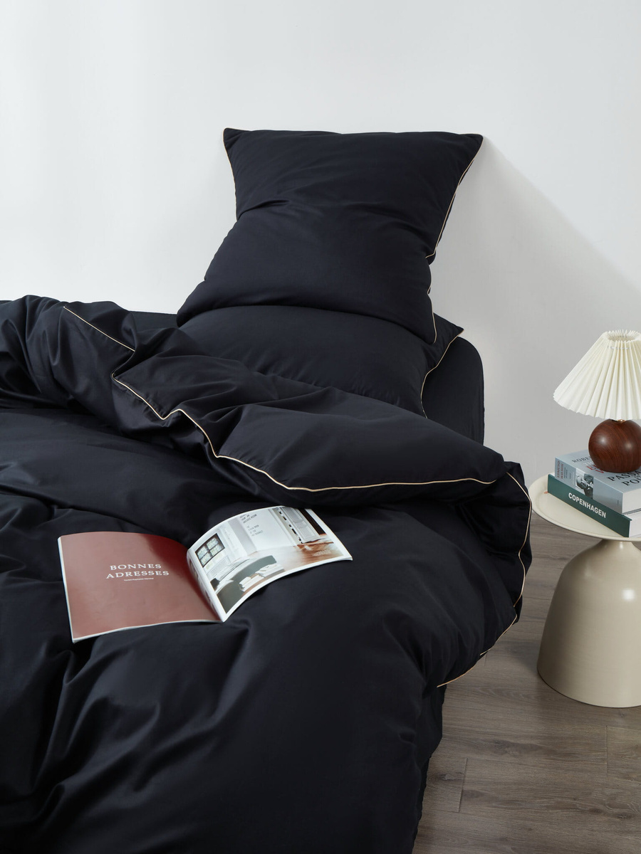 POŚCIEL SATYNA QUEEN PREMIUM CZARNY