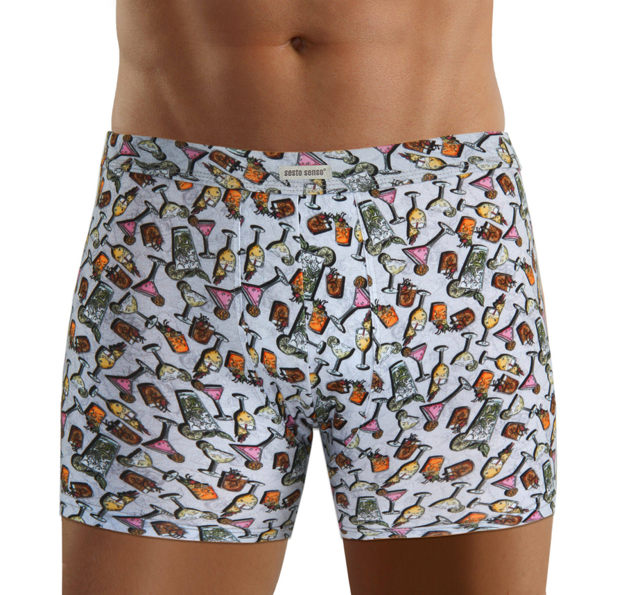 Kolorowe zabawne bokserki męskie 95% bawełna Funny 09 Sesto Senso – wyraź swój styl