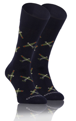 Długie Skarpetki Kolorowe Bawełniane Unisex 90% Bawełna z Zabawnym Wzorem Sesto Senso