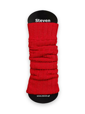 Czerwone Wełniane Getry Damskie Akryl 67%