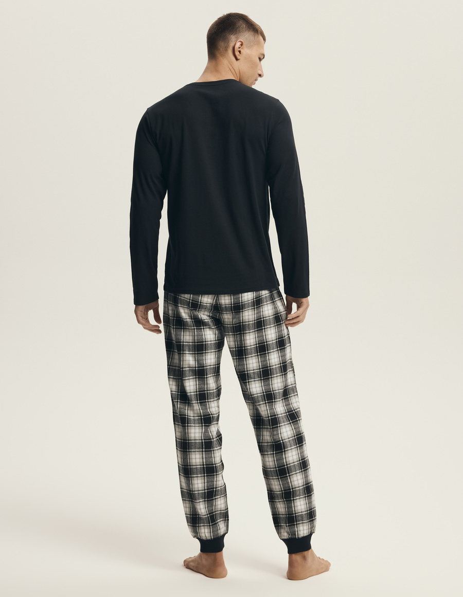 Piżama Męska Noir Bawełniana