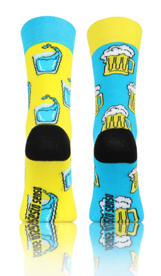 Długie Skarpetki Kolorowe Bawełniane Unisex 90% Bawełna z Zabawnym Wzorem Sesto Senso