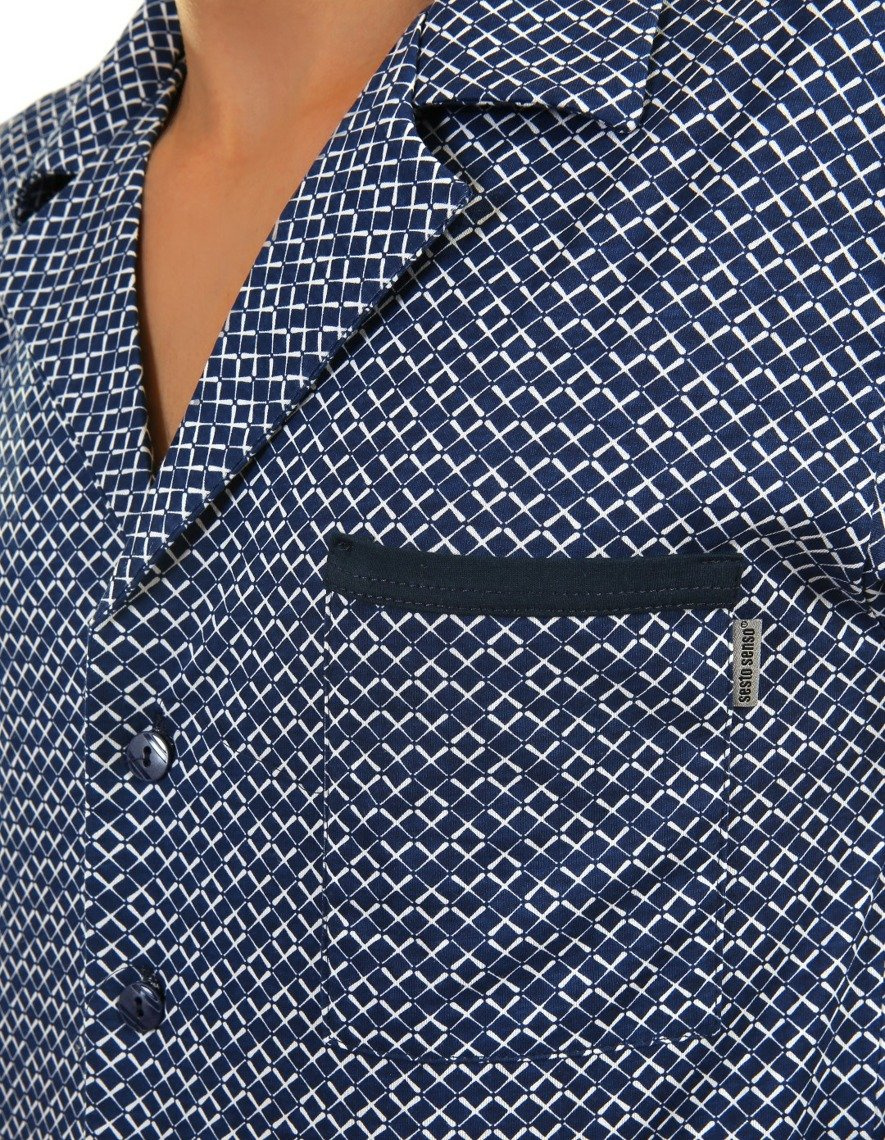 Piżama Męska Długi Rękaw Rozpinana