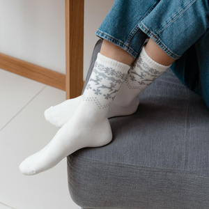 Skarpetki frotte z reniferami