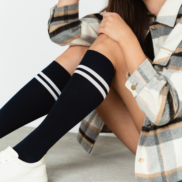 Podkolanówki Damskie w Paski Art. 072