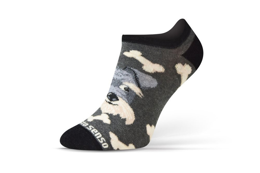 Piesek szary skarpety stopki unisex 90% bawełna Finest Cotton Sesto Senso – styl i wygoda