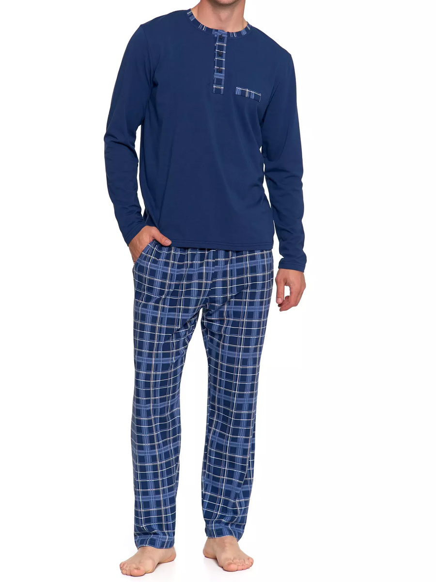 Piżama męska bawełniana z długim rękawem