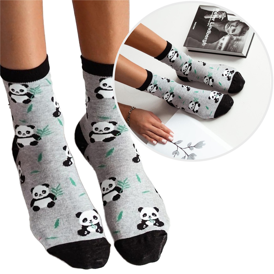 Skarpety Damskie Bawełniane Pandy