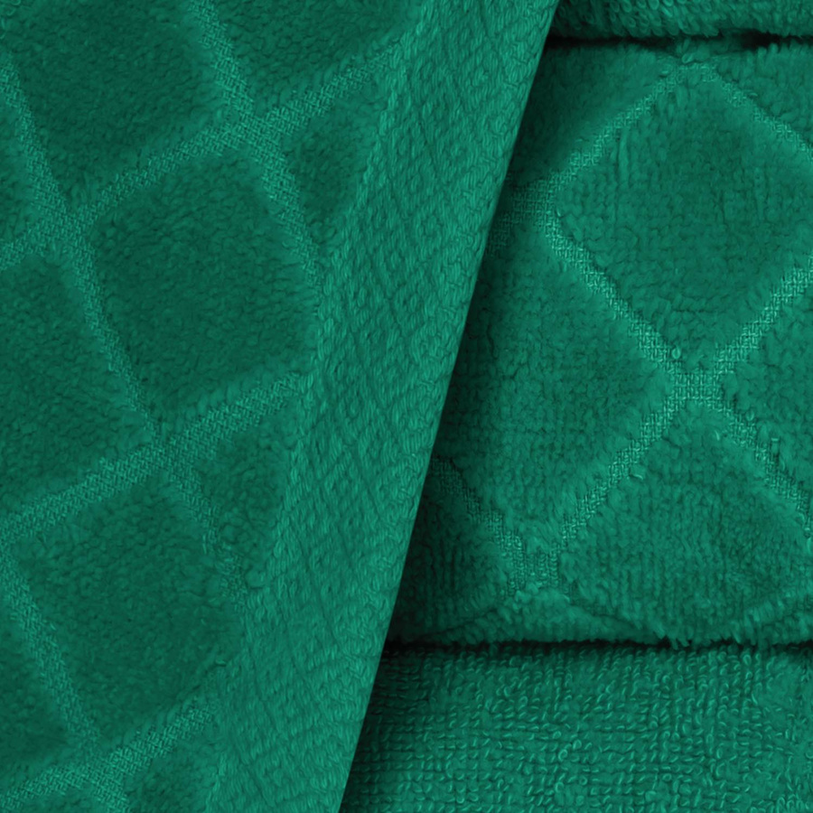 Zielony welurowy ręcznik haftowany Spod Igły i Nitki – szybkoschnący komfort