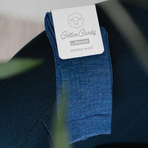 Skarpetki dziecięce z wełny merino bezuciskowe w prążek art. 130