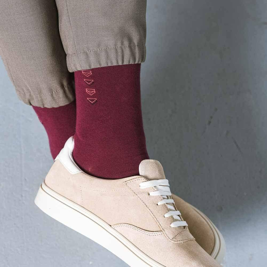 Skarpety Męskie Garniturowe Gładkie ze Wzorem