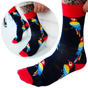 Zielone bawełniane skarpety męskie 75% bawełny model 0125 Milena – wygoda na co dzień