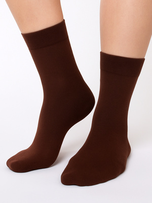 Gianna Skarpetki męskie bawełniane brązowe