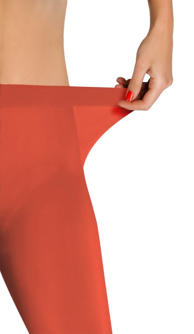 Pomarańczowe kryjące rajstopy damskie microfibra 40 DEN Hiver Sesto Senso – komfort i elegancja