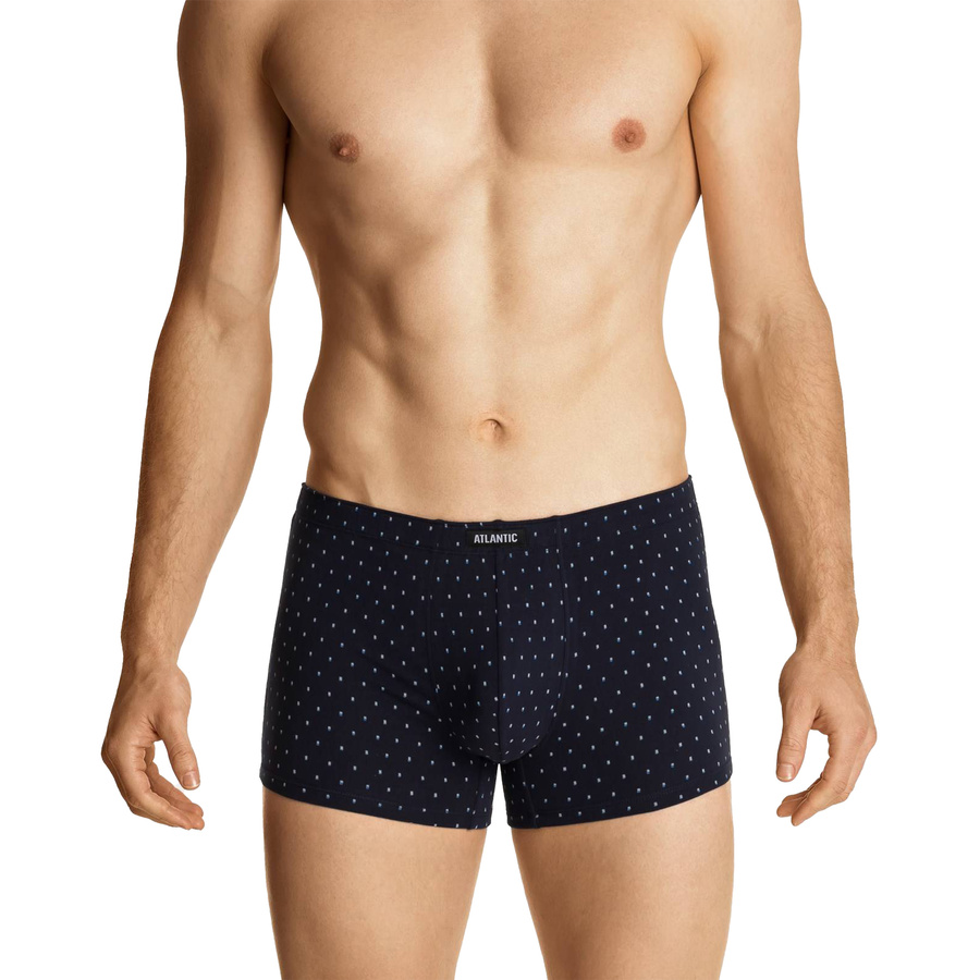 Wzorzyste bokserki męskie 3-pack cotton stretch Atlantic – komfort i oddychalność.