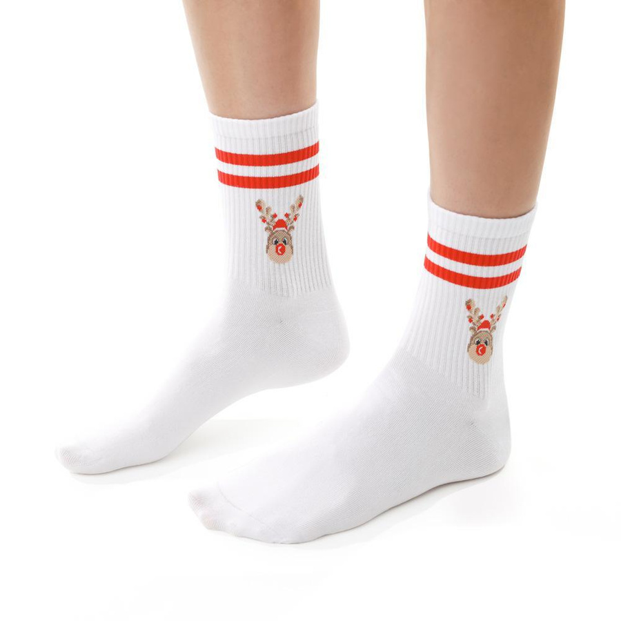 Skarpety Świąteczne Damskie Bawełniane