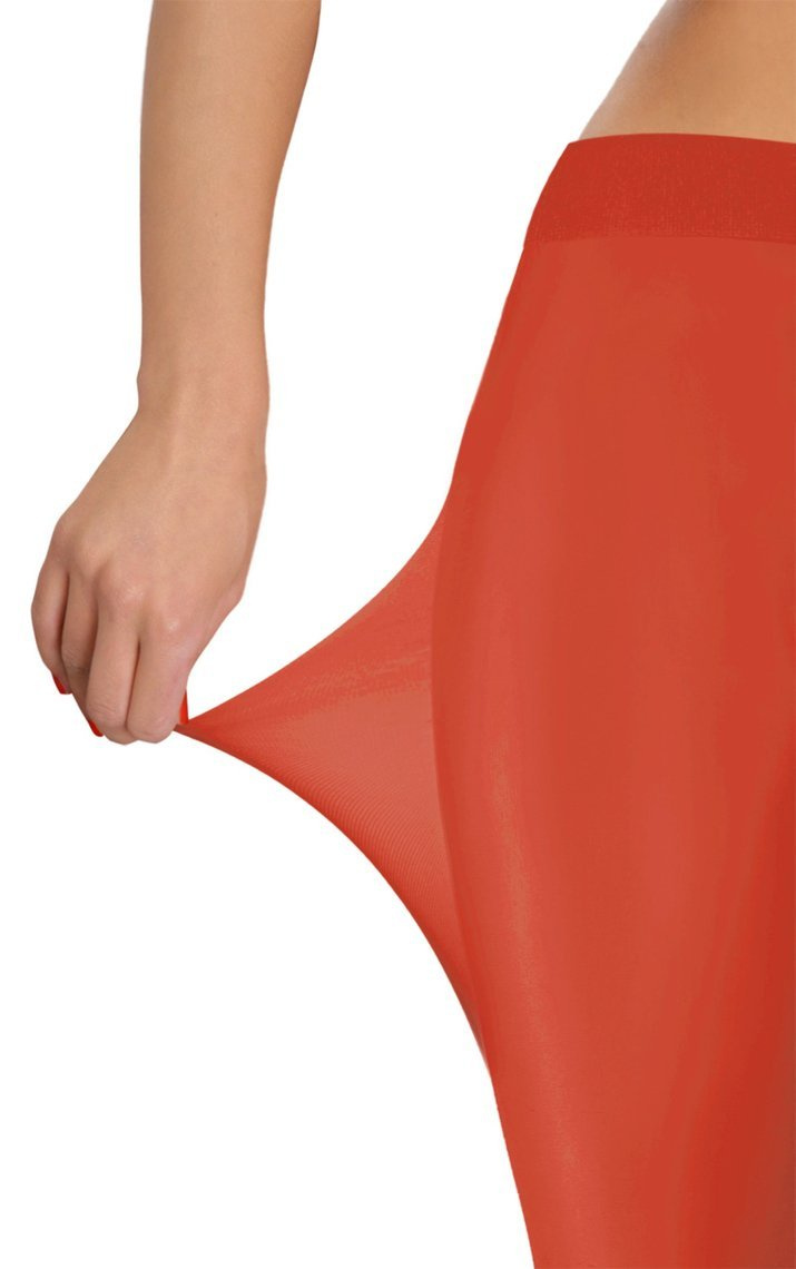 Pomarańczowe kryjące rajstopy damskie microfibra 40 DEN Hiver Sesto Senso – komfort i elegancja