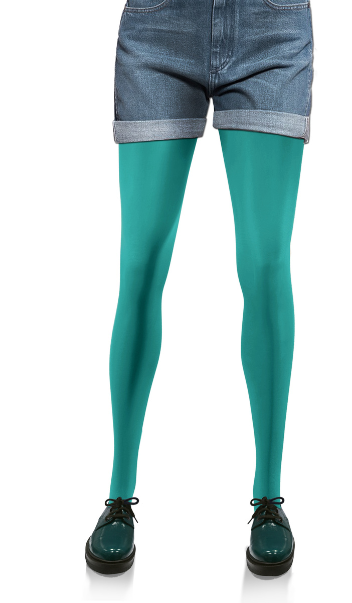 2x Kolorowe rajstopy kryjące z microfibry Hiver 40DEN