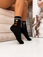 Skarpetki damskie Serca i kropeczki