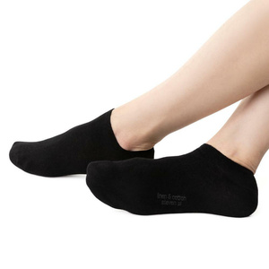 Granatowe Stopki Lniane Unisex Fresh