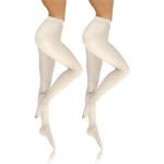 2x Kolorowe rajstopy kryjące z microfibry Hiver 40DEN