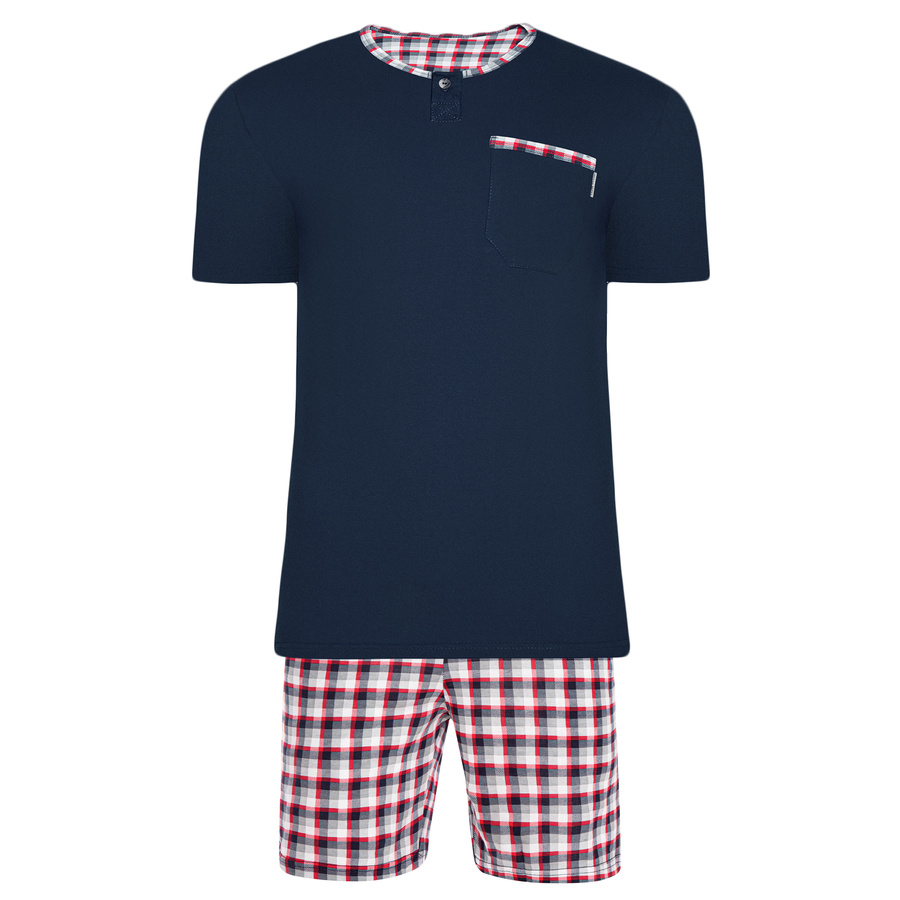 Piżama Męska Krótki Rękaw Krótkie Spodenki