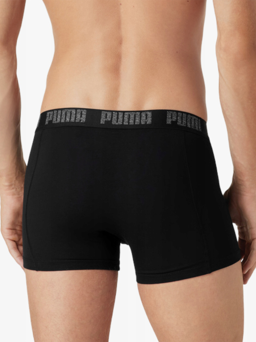 Bokserki Męskie 2 Pack Puma Comfort Stretch Czarne