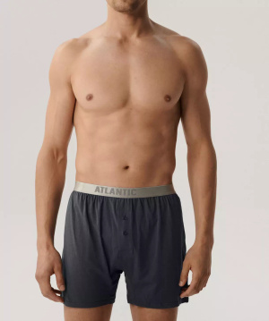 Grafitowe wygodne bokserki męskie 47% modal Atlantic – komfort na co dzień