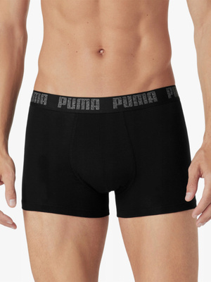 Bokserki Męskie 2 Pack Puma Comfort Stretch Czarne