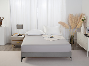 PRZEŚCIERADŁO SATYNA SZARY