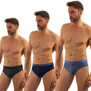 3x Slipy męskie z ozdobna gumą WILD CAT