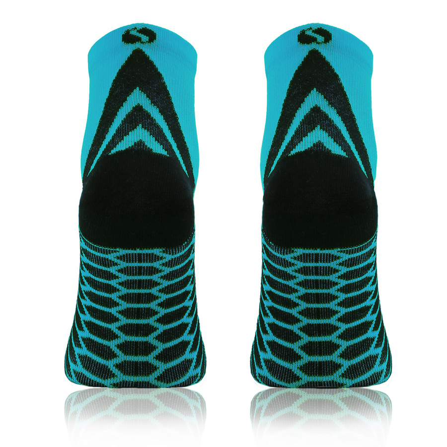 Niebieskie oddychające kompresyjne skarpety sportowe unisex Sesto Senso – idealne dla aktywnych