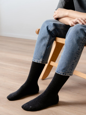 Skarpetki półfrotte merino wool błękitne