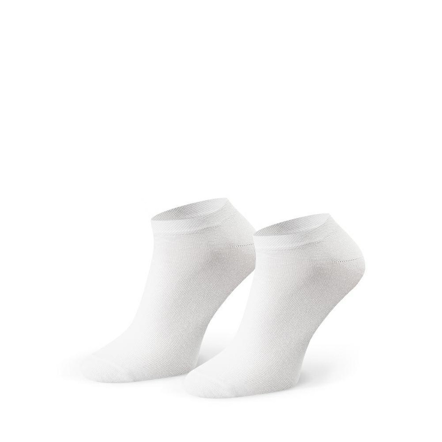 Białe Męskie Stopki Bawełniane Comfort