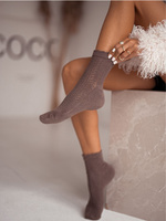 Skarpetki damskie ażurowe jodełka 989