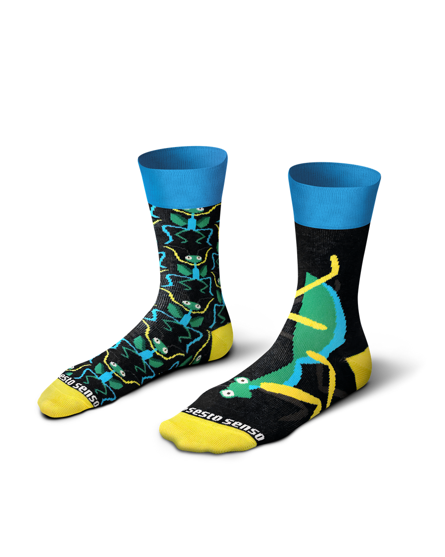 Długie Skarpetki Kolorowe Bawełniane Unisex 90% Bawełna z Zabawnym Wzorem Sesto Senso