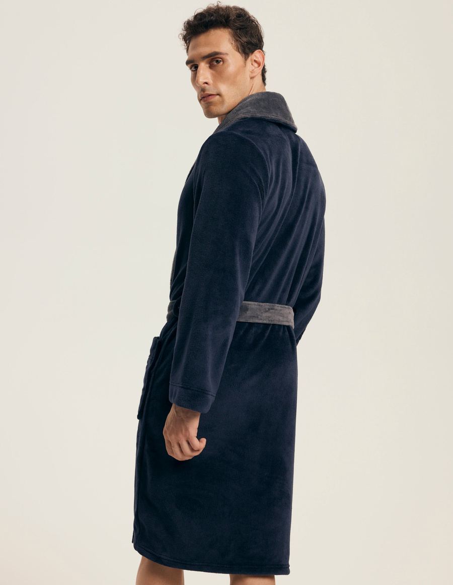 Męski szlafrok Nocturn 43378 dark blue