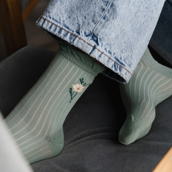 Skarpetki retro art. 017 NY038 zielone