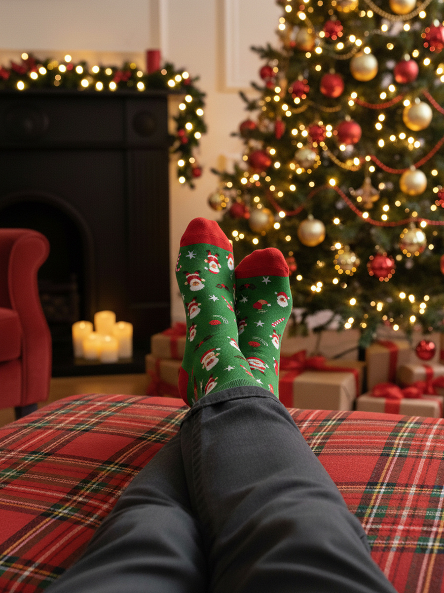 Skarpetki Męskie Świąteczne Mikołaj 