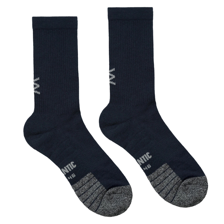 Czarne miękkie skarpety męskie 39-46 z logo Atlantic – komfort na co dzień