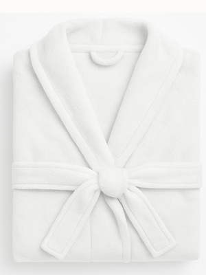 Biały miękki szlafrok damski z kapturem Paulo Sestimi – idealny do sauny i spa