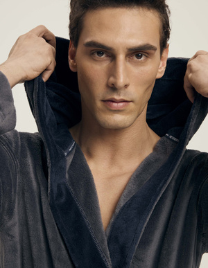 Szlafrok męski 43377 grey